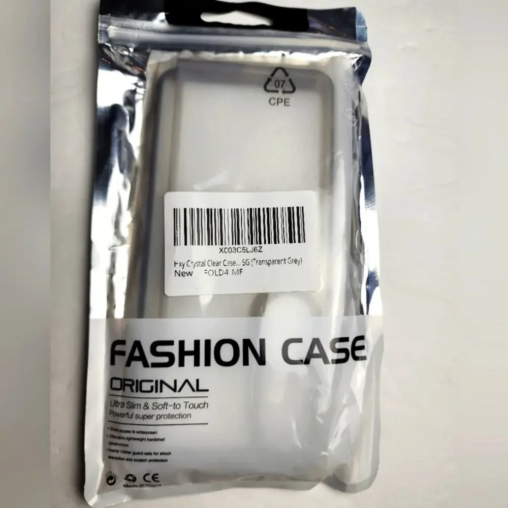 Fashion Case Fold 4 Transparent Grey Crystal Lightweight Clear‎ Cover 27 New Pkg